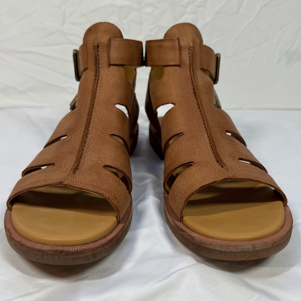 Kork-Ease Baltea Tan Leather Sandals, EUC Comfortable Strappy Buckles Women’s 10 - Picture 2 of 13